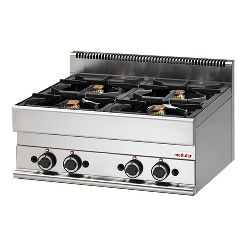 Modular 650 Gas 4-pits kooktafel - topunit