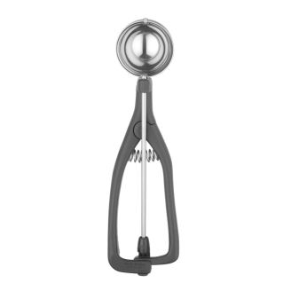 Stockel portioneerlepel voor linkshandigen, 1/36, Zwart, ⌀46x(H)mm