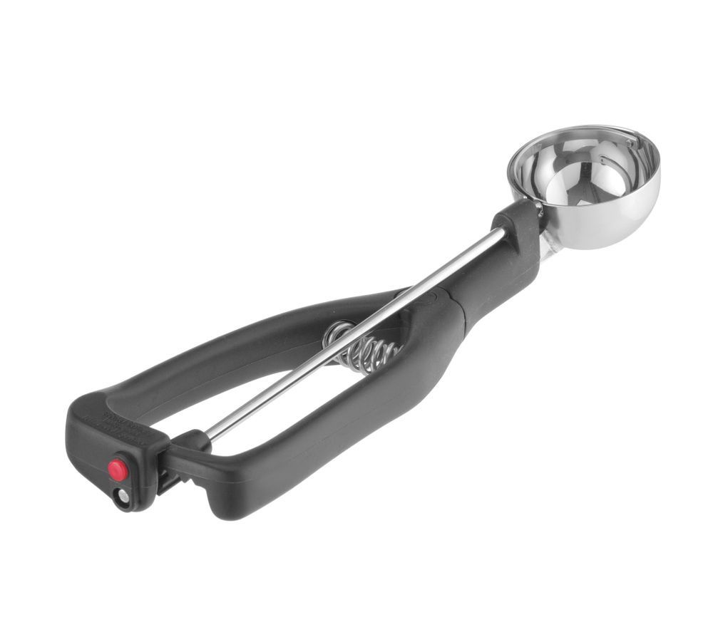 Stockel portioneerlepel voor linkshandigen, 1/36, Zwart, ⌀46x(H)mm