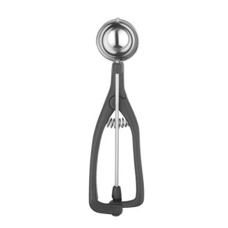 Stockel portioneerlepel voor linkshandigen, 1/30, Zwart, ⌀49x(H)mm
