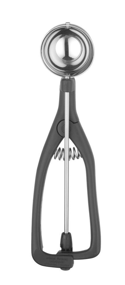 Stockel portioneerlepel voor linkshandigen, 1/30, Zwart, ⌀49x(H)mm