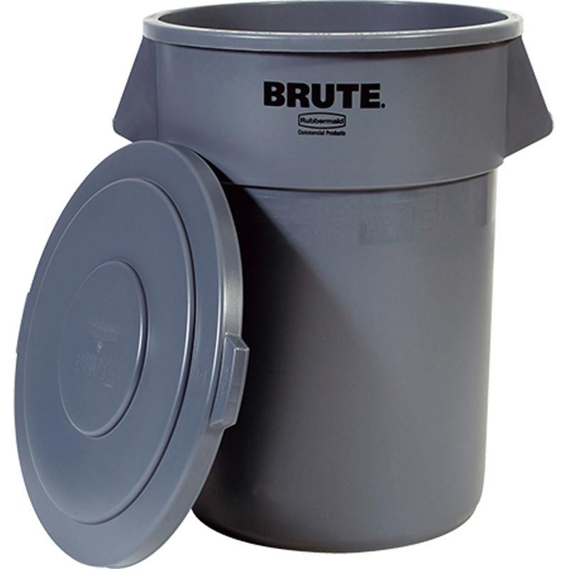 Rubbermaid afvalcontainer 208 liter grijs